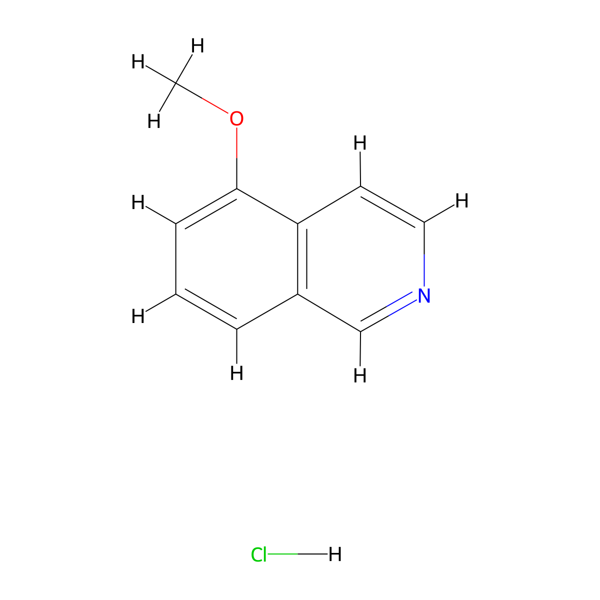 5-Methoxyisoquinoline hydrochloride molecular structure, CAS 1418117-87-9