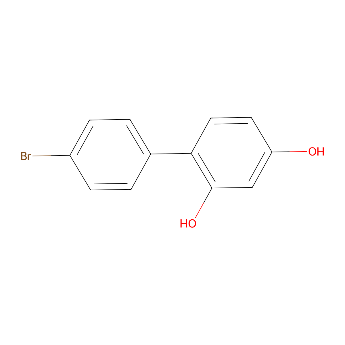 4'-Bromo-[1,1'-biphenyl]-2,4-diol molecular structure, CAS 1418117-89-1