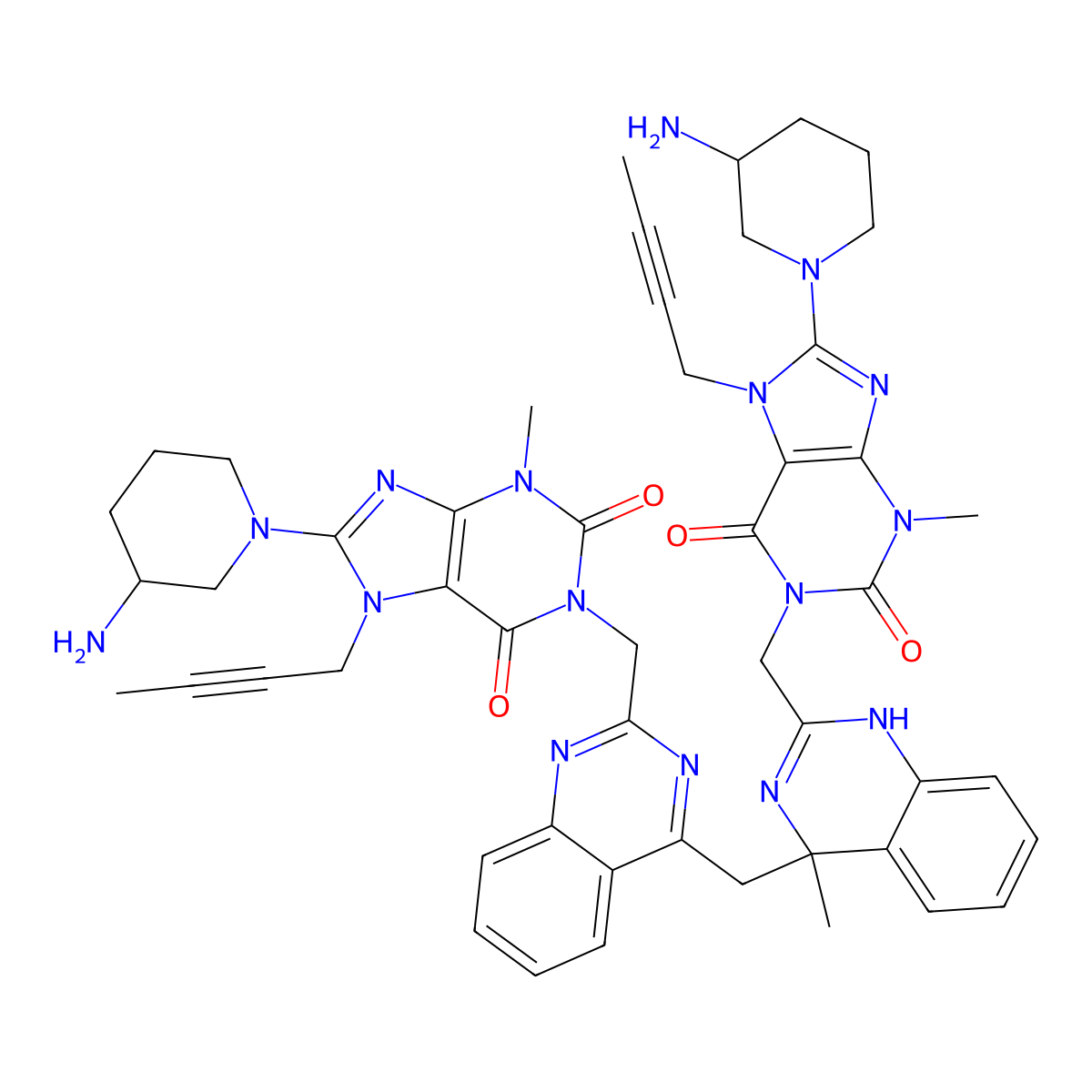 Linagliptin Methyldimer molecular structure, CAS 1418133-47-7