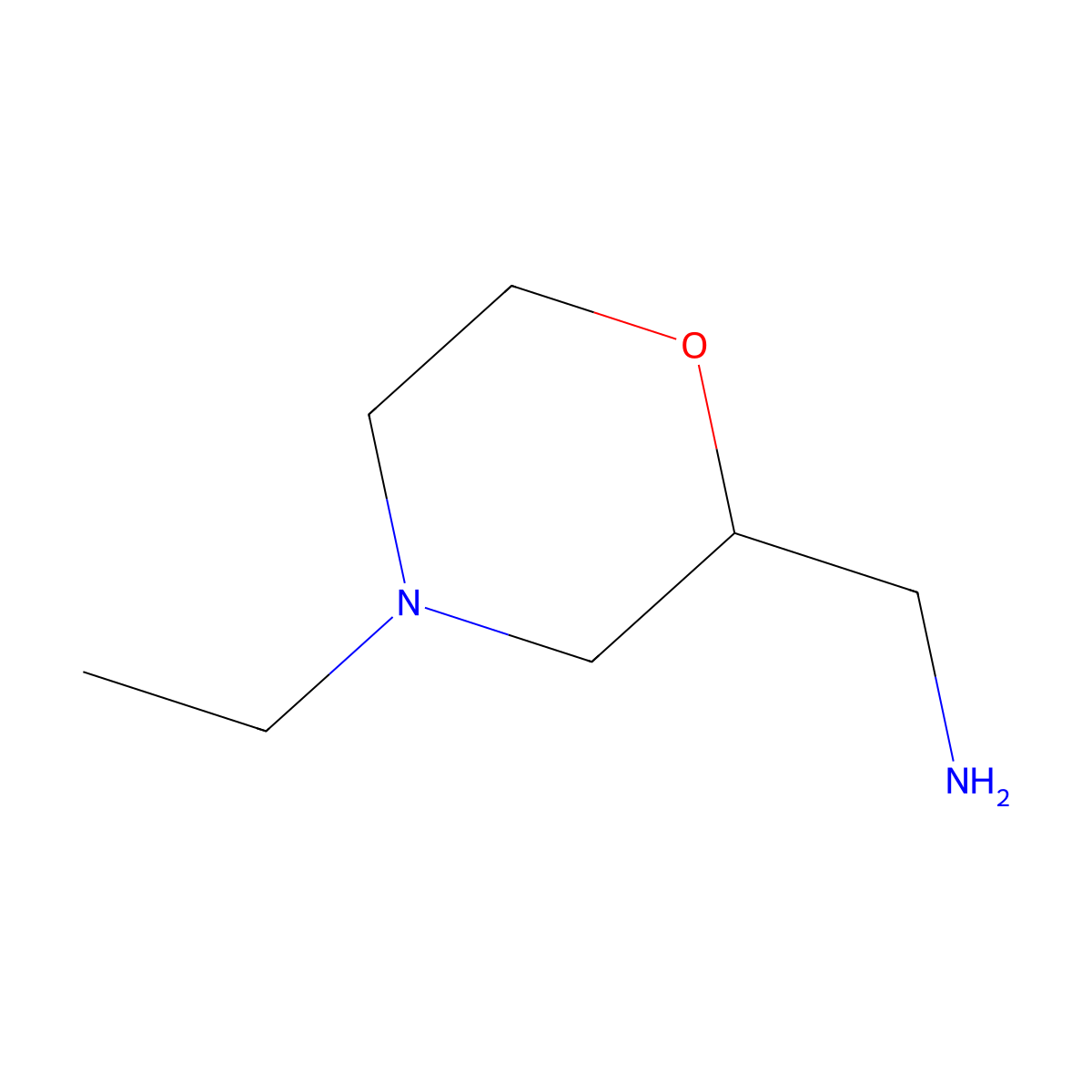 (4-Ethylmorpholin-2-yl)methanamine molecular structure, CAS 141814-56-4