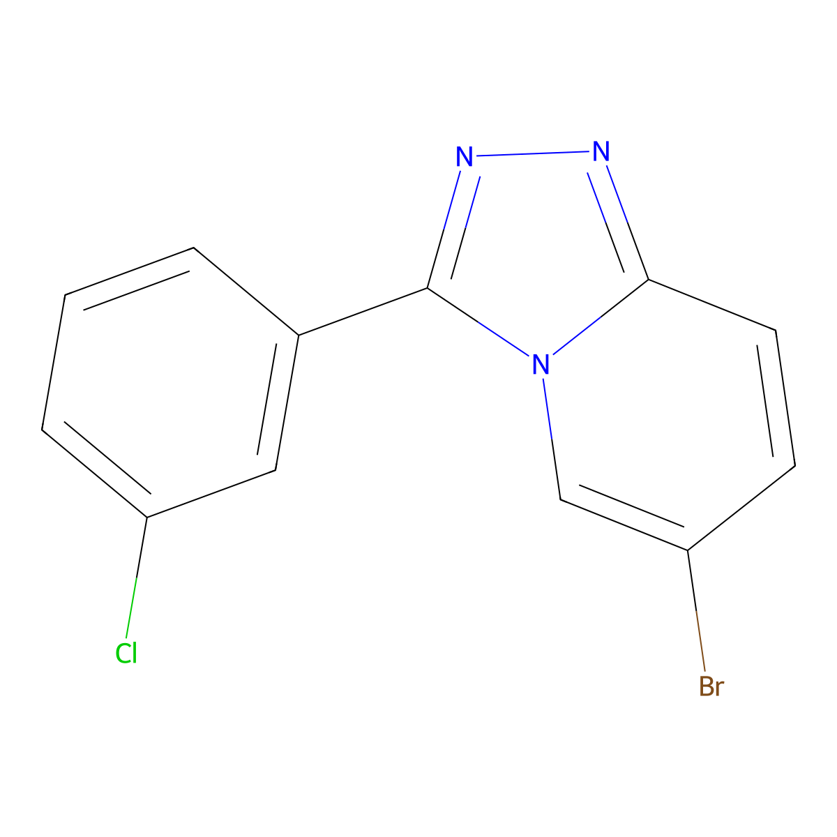 6-Bromo-3-(3-chlorophenyl)-[1,2,4]triazolo[4,3-a]pyridine molecular structure, CAS 1418143-39-1