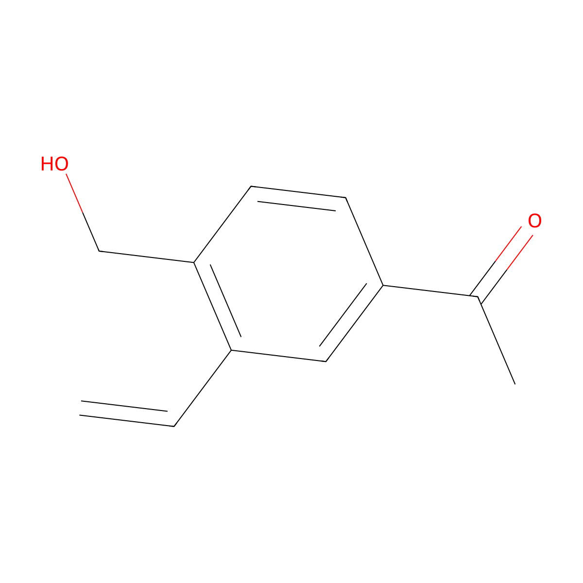 1-[3-Ethenyl-4-(hydroxymethyl)phenyl]ethanone molecular structure, CAS 1418144-63-4