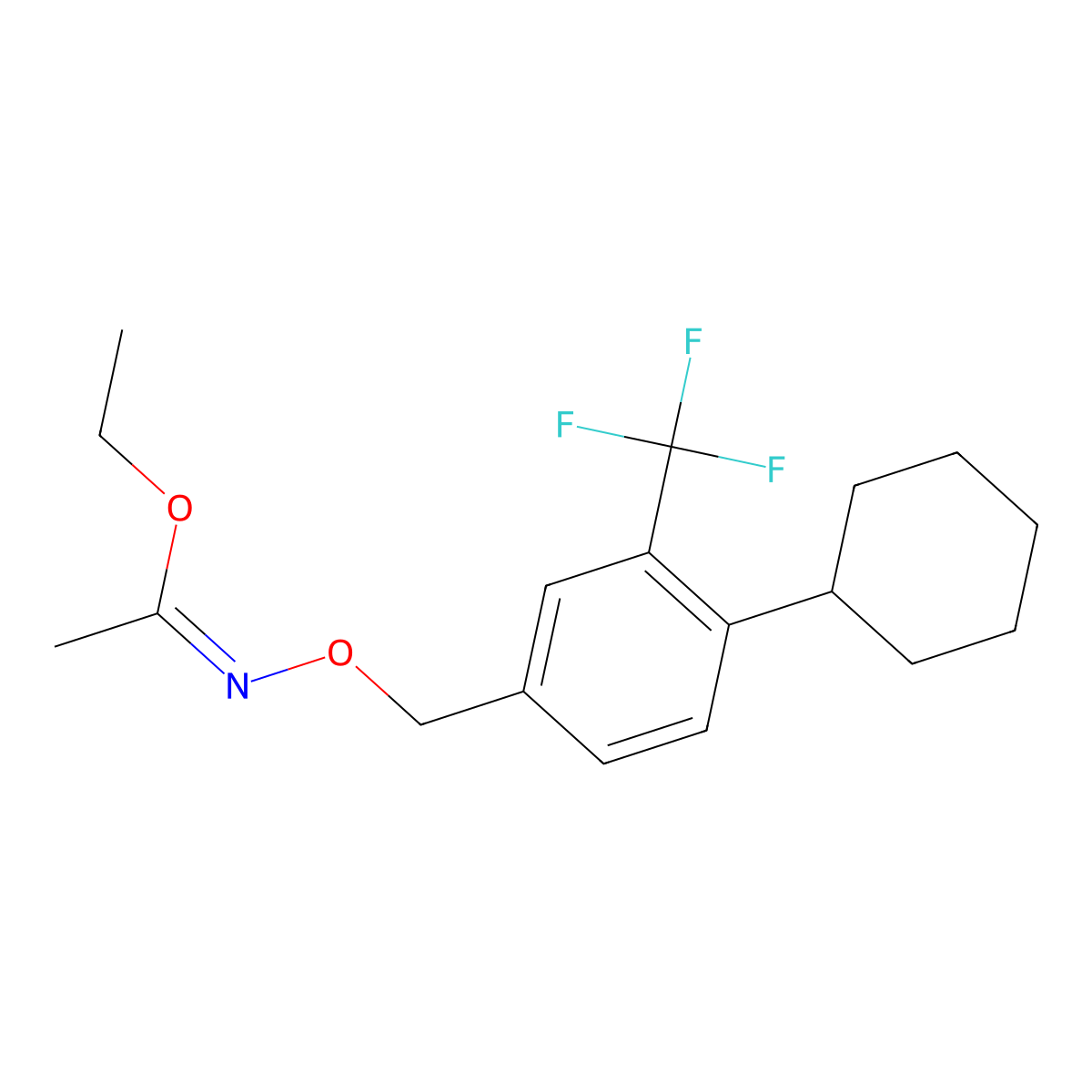 N-[[4-Cyclohexyl-3-(trifluoromethyl)phenyl]methoxy]ethanimidic acid ethyl ester molecular structure, CAS 1418144-65-6