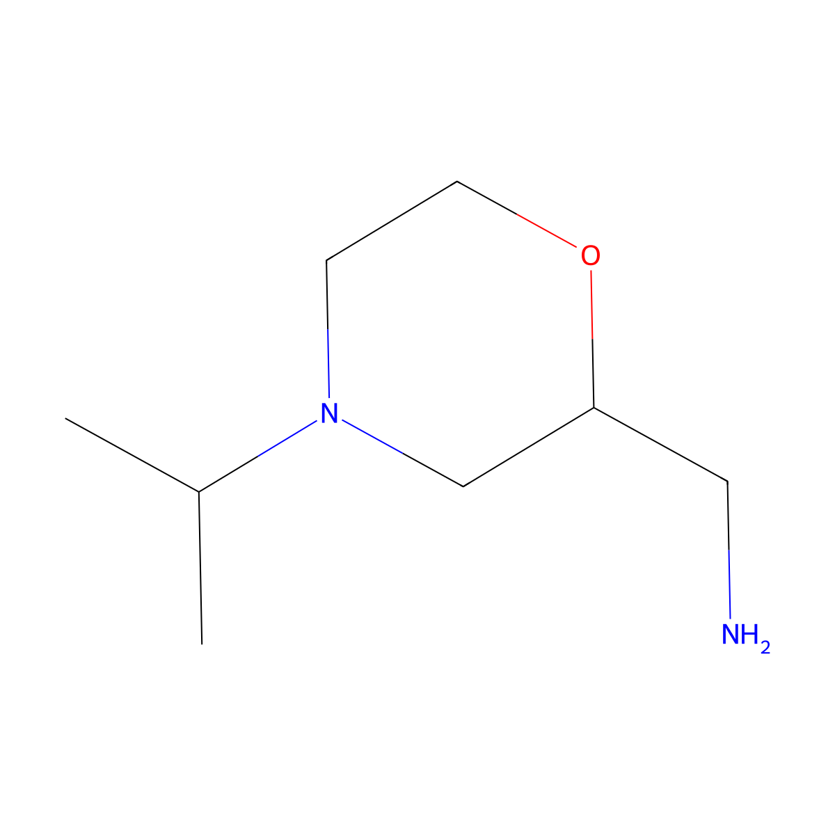 (4-Isopropylmorpholin-2-yl)methanamine molecular structure, CAS 141815-07-8