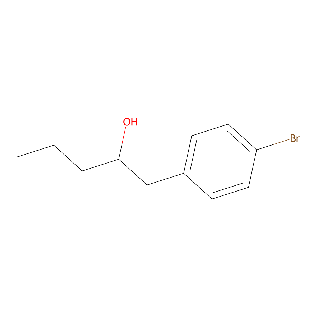 1-(4-Bromophenyl)pentan-2-ol molecular structure, CAS 141819-15-0