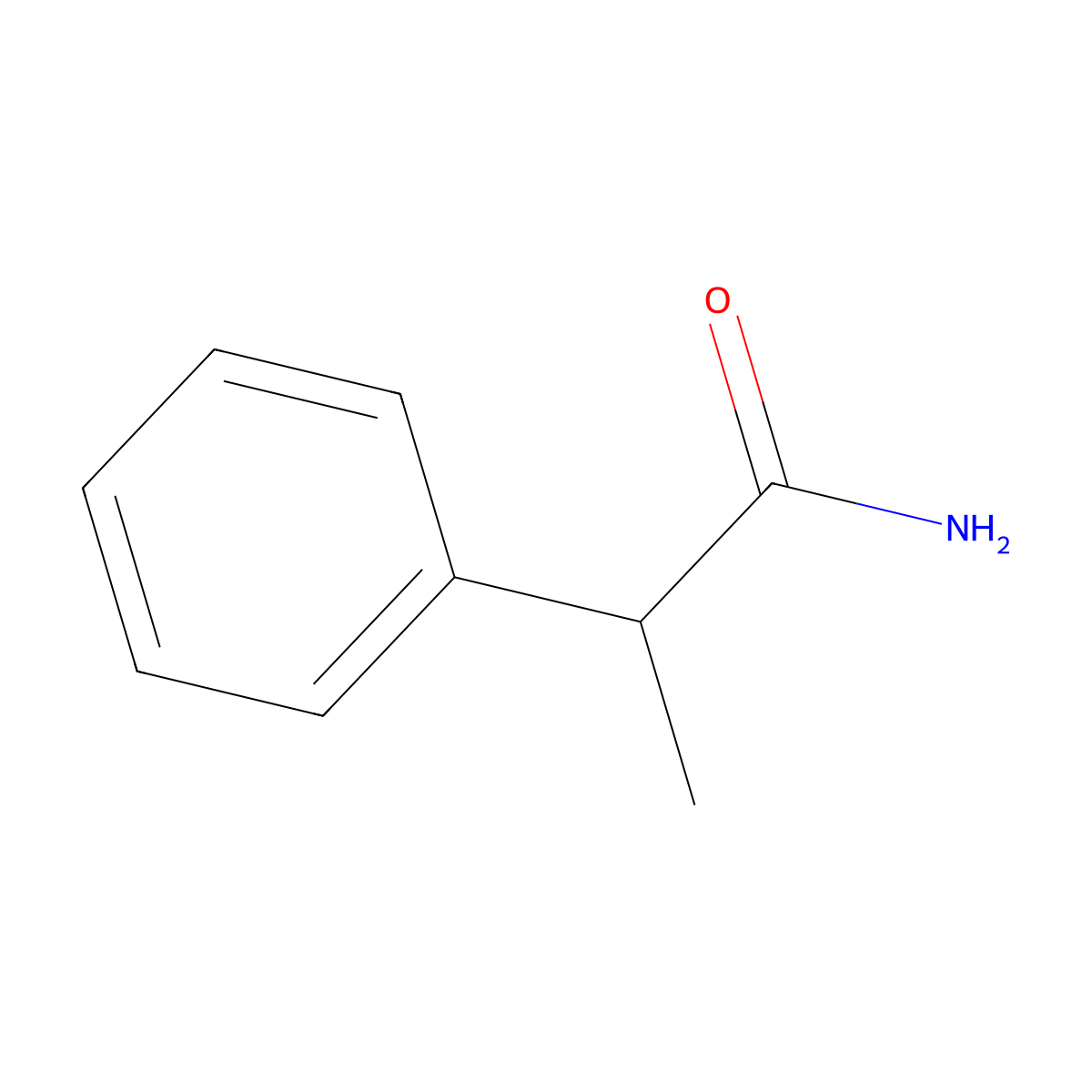 (2R)-2-phenylpropanamide molecular structure, CAS 14182-57-1