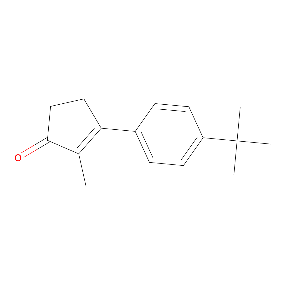 3-(4-tert-Butylphenyl)-2-methylcyclopent-2-en-1-one molecular structure, CAS 141820-72-6