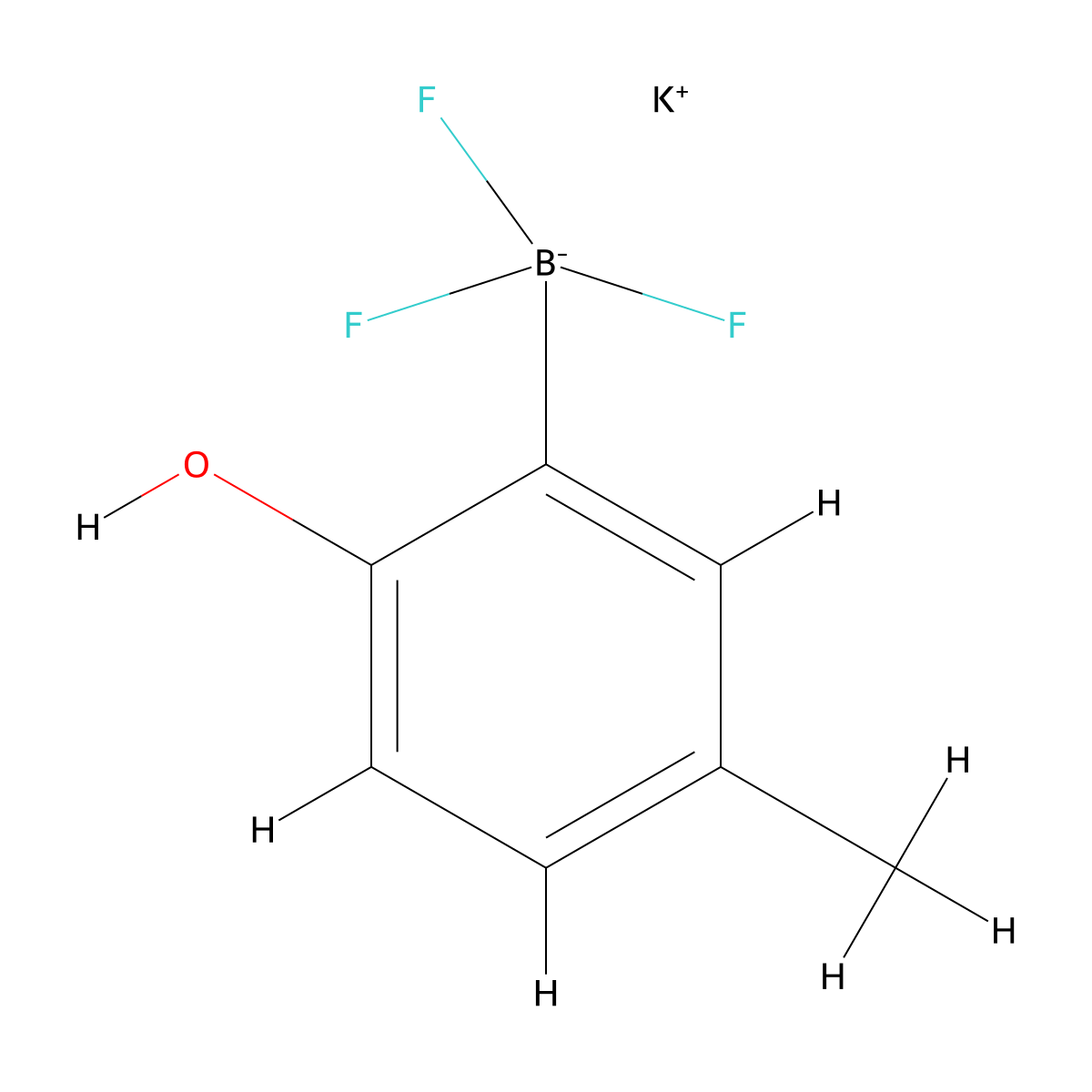 Potassium trifluoro(2-hydroxy-5-methylphenyl)boranuide molecular structure, CAS 1418208-88-4