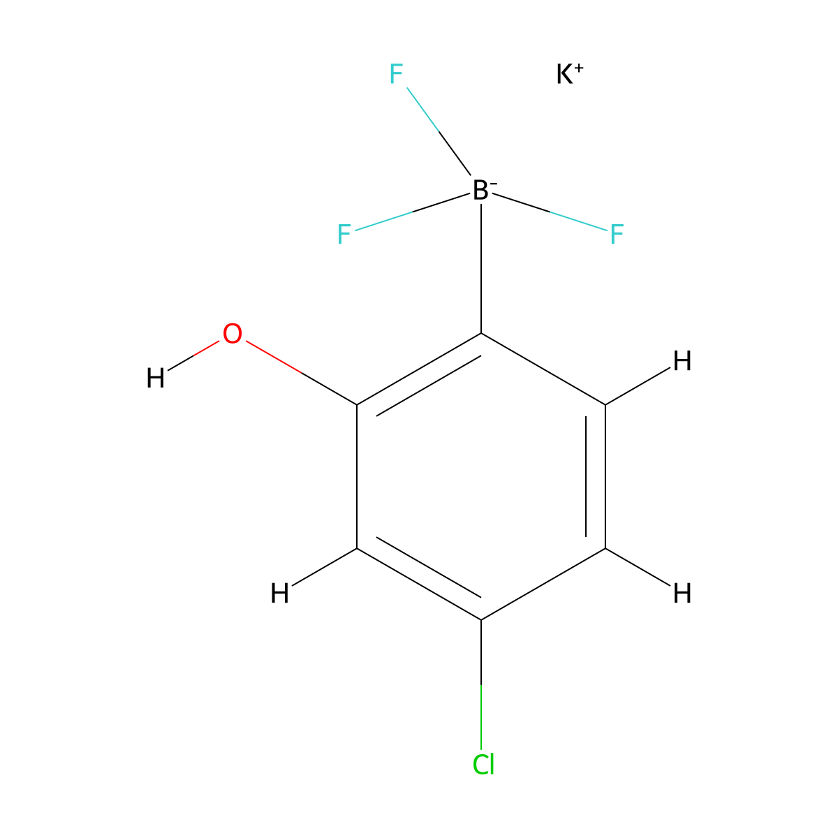 Potassium (4-chloro-2-hydroxyphenyl)trifluoroborate molecular structure, CAS 1418208-90-8