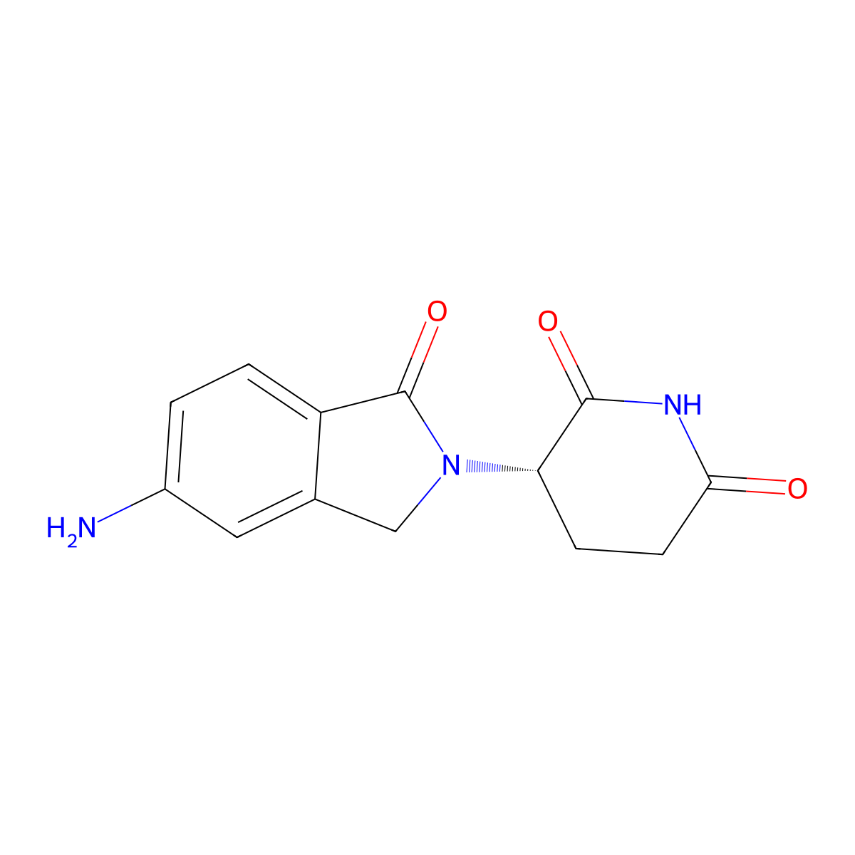 (S)-3-(5-Amino-1-oxoisoindolin-2-yl)piperidine-2,6-dione molecular structure, CAS 1418209-90-1