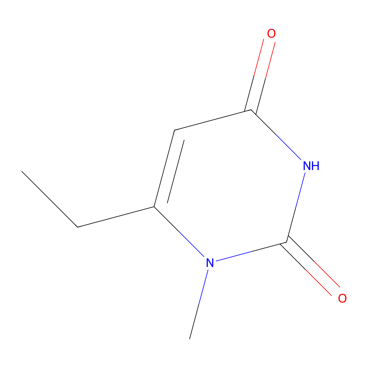 6-Ethyl-1-methylpyrimidine-2,4(1H,3H)-dione molecular structure, CAS 1418227-05-0
