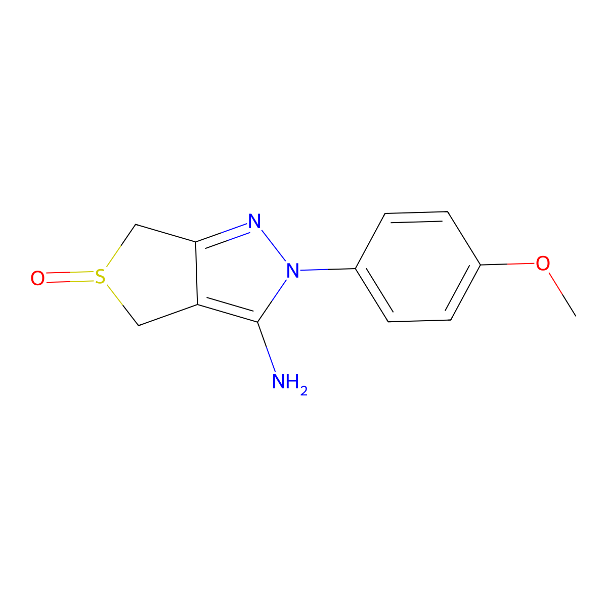 2-(4-Methoxy-phenyl)-5-oxo-2,4,5,6-tetrahydro-5l4-thieno[3,4-c]pyrazol-3-ylamine molecular structure, CAS 1418273-71-8