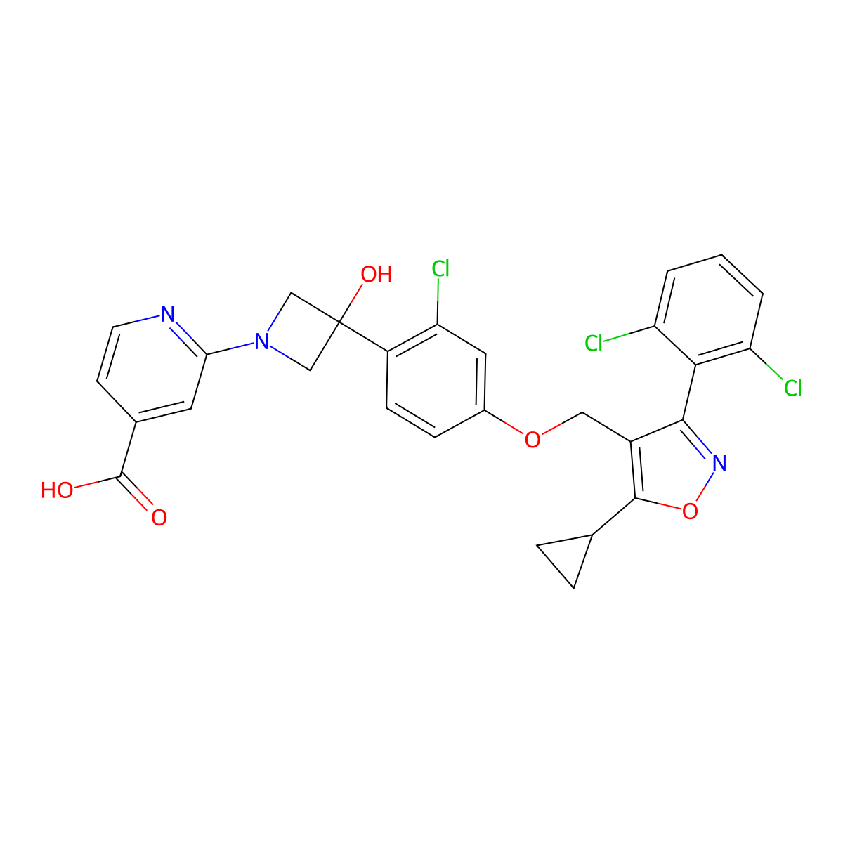 Cilofexor molecular structure, CAS 1418274-28-8