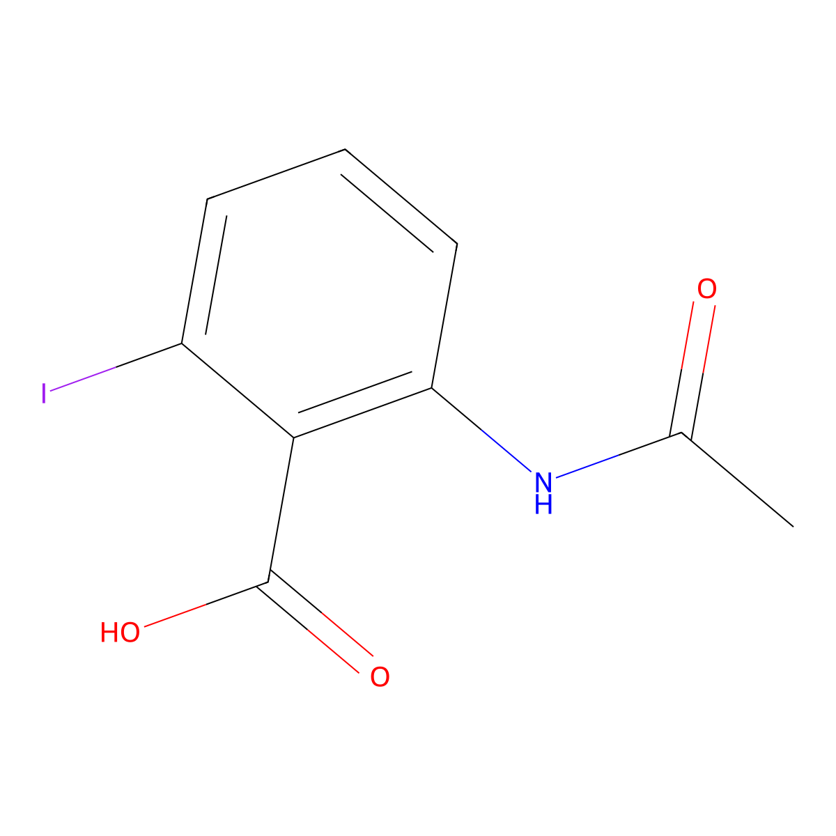 2-Acetamido-6-iodobenzoic acid molecular structure, CAS 1418280-22-4