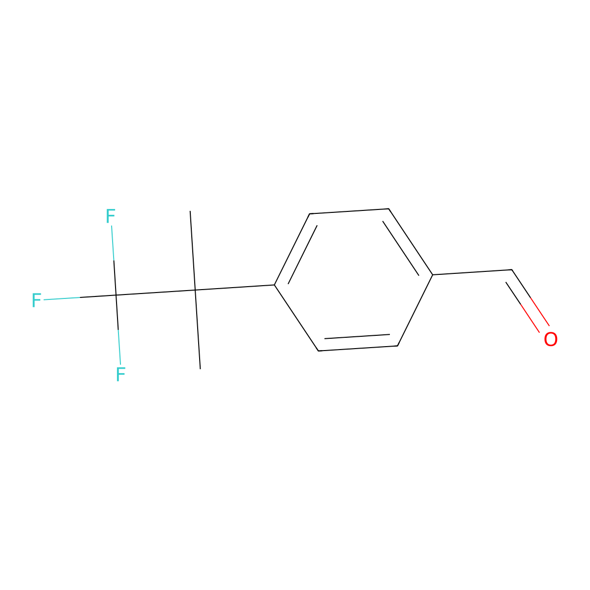 4-(1,1,1-Trifluoro-2-methylpropan-2-yl)benzaldehyde molecular structure, CAS 1418296-99-7