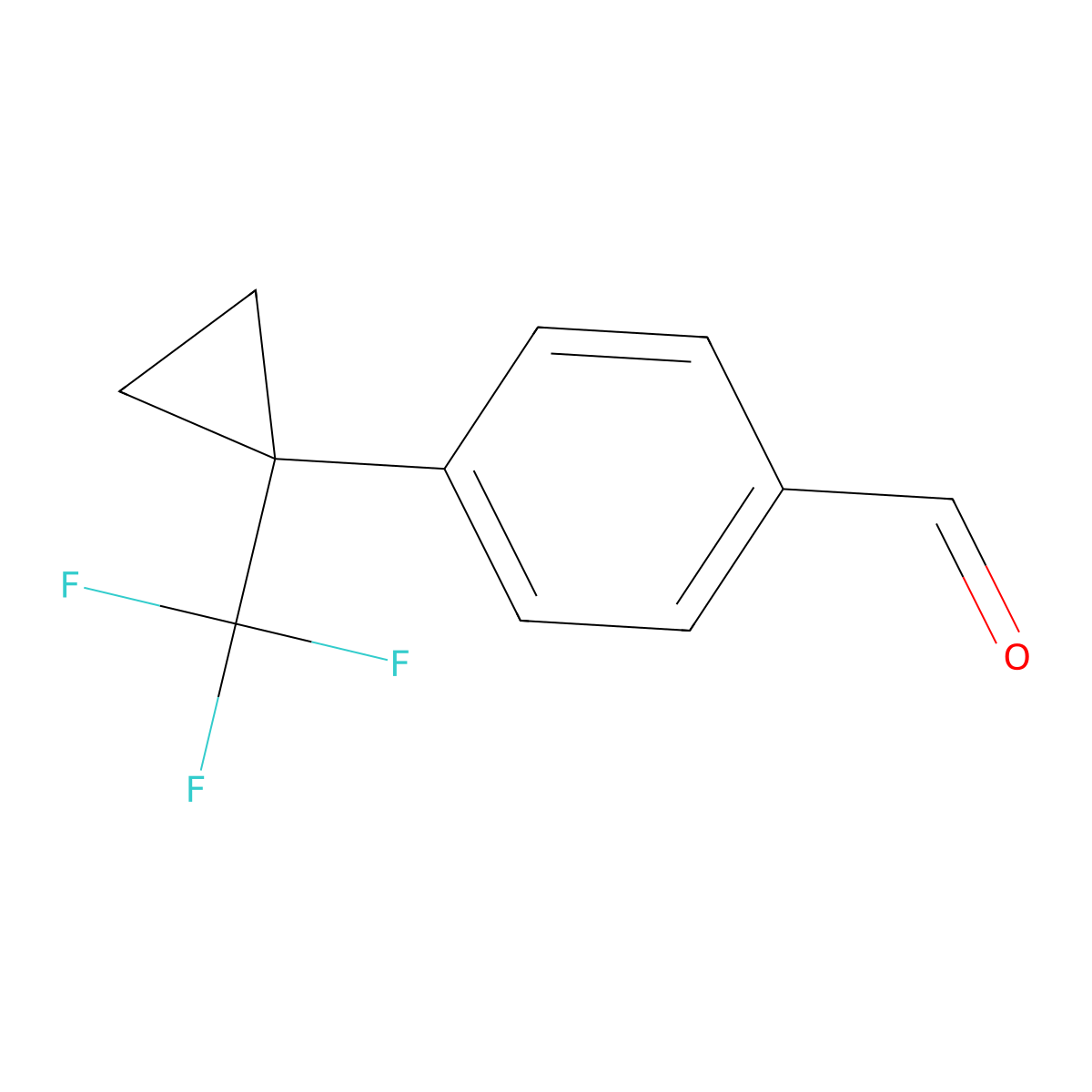 4-(1-(Trifluoromethyl)cyclopropyl)benzaldehyde molecular structure, CAS 1418297-04-7