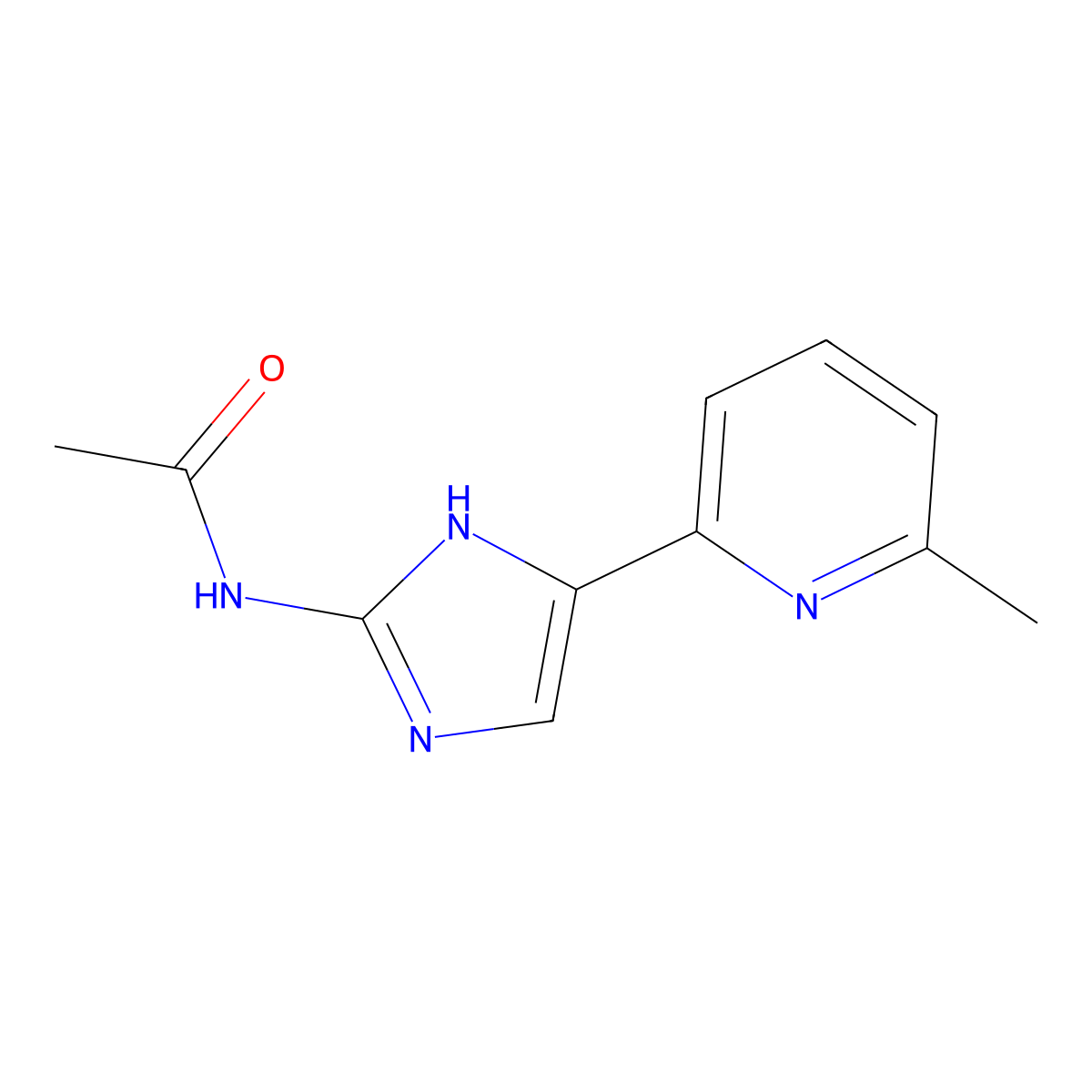N-[4-(6-Methylpyridin-2-yl)-1H-imidazol-2-yl]acetamide molecular structure, CAS 1418306-00-9