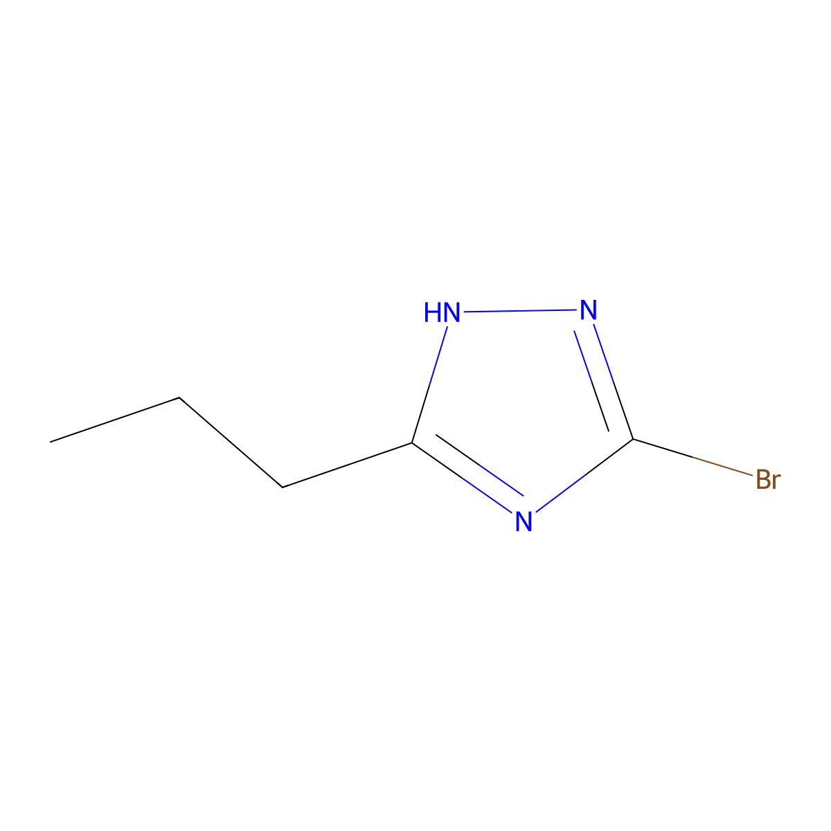 3-Bromo-5-propyl-1H-1,2,4-triazole molecular structure, CAS 141831-71-2
