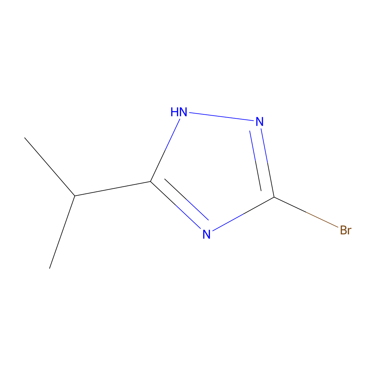 3-Bromo-5-(propan-2-yl)-1H-1,2,4-triazole molecular structure, CAS 141831-72-3