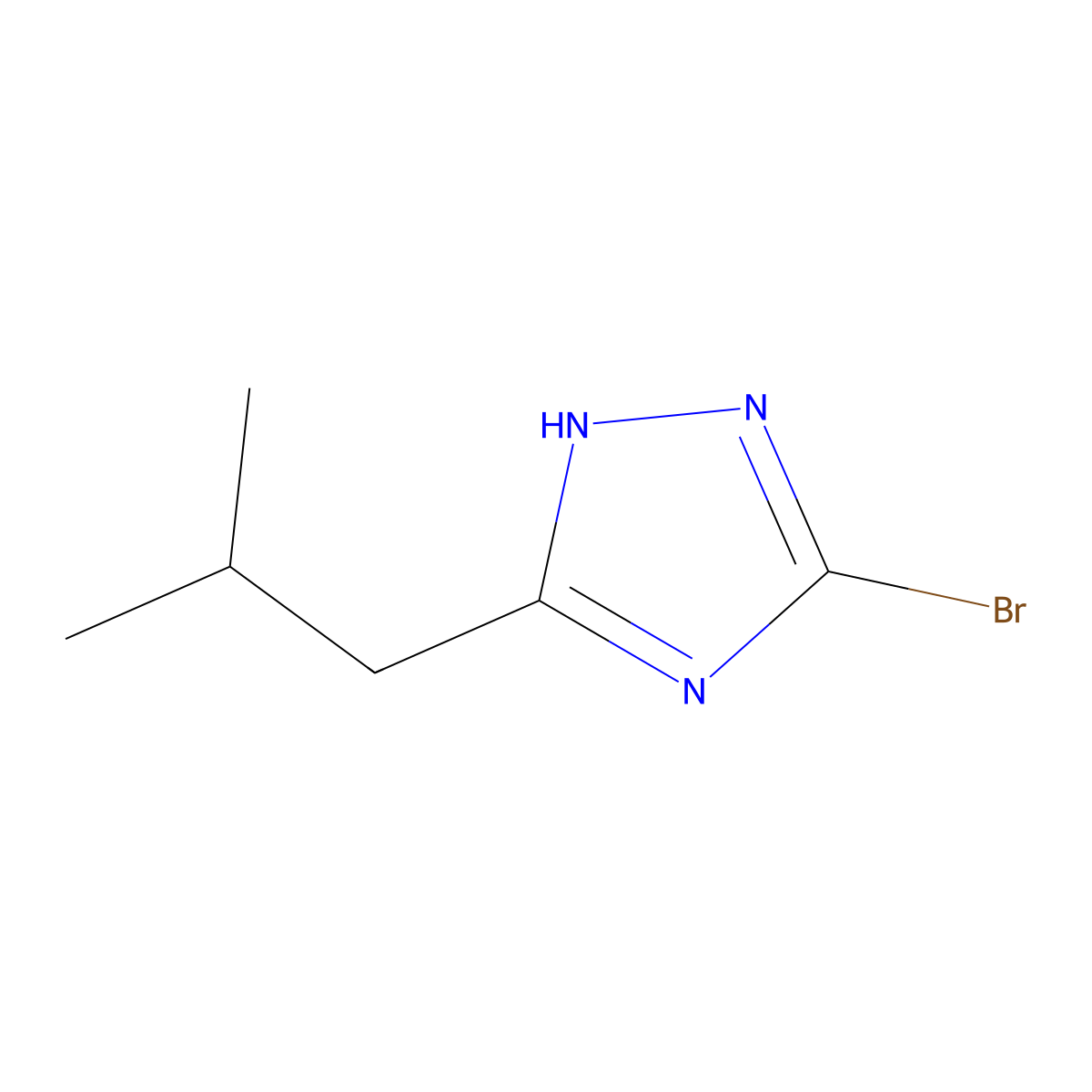 3-Bromo-5-isobutyl-1H-1,2,4-triazole molecular structure, CAS 141831-73-4