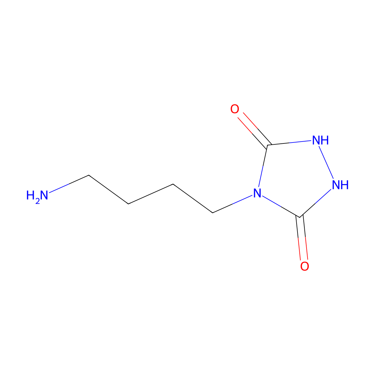 4-(4-Aminobutyl)-1,2,4-triazolidine-3,5-dione molecular structure, CAS 1418310-84-5