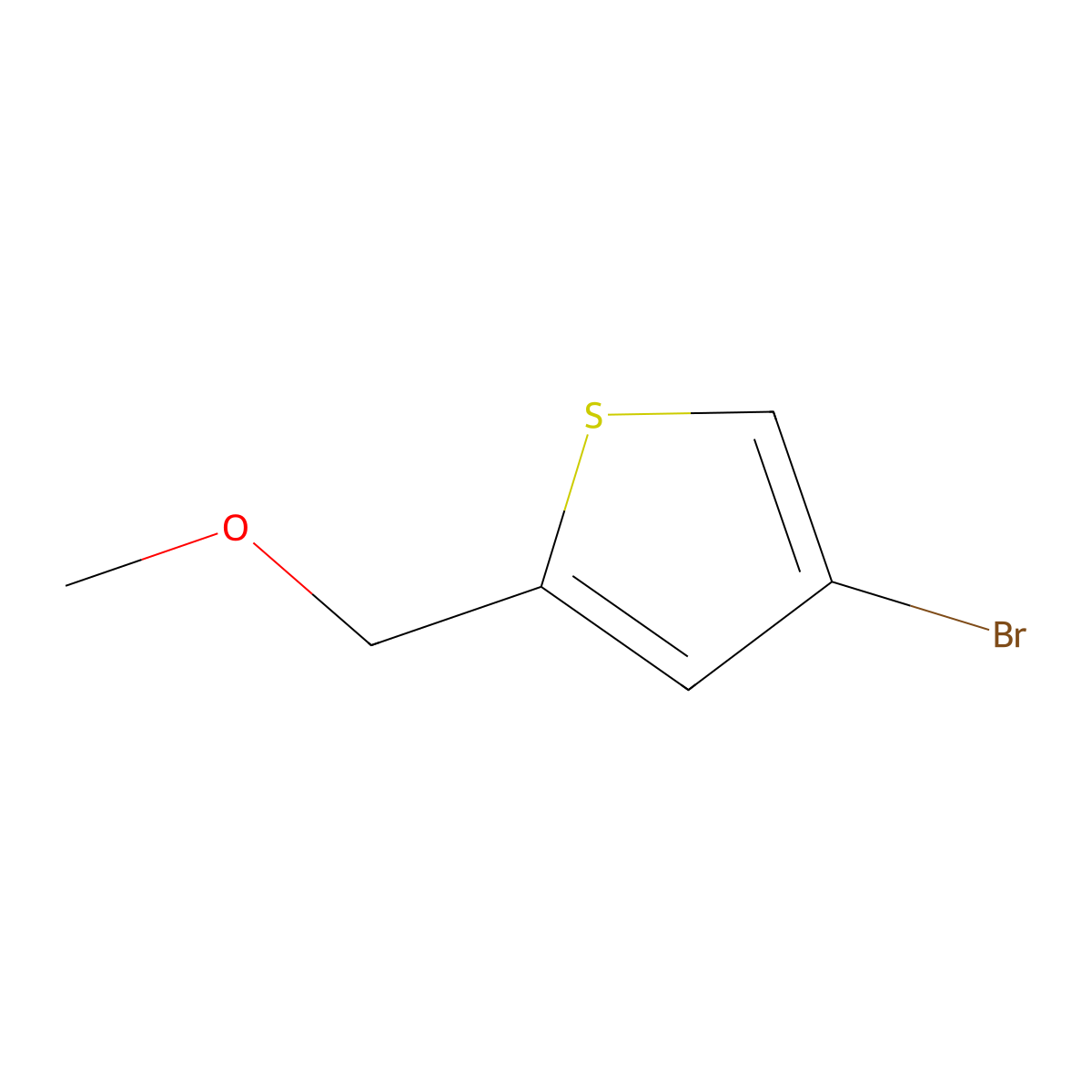 4-Bromo-2-(methoxymethyl)thiophene molecular structure, CAS 141832-35-1