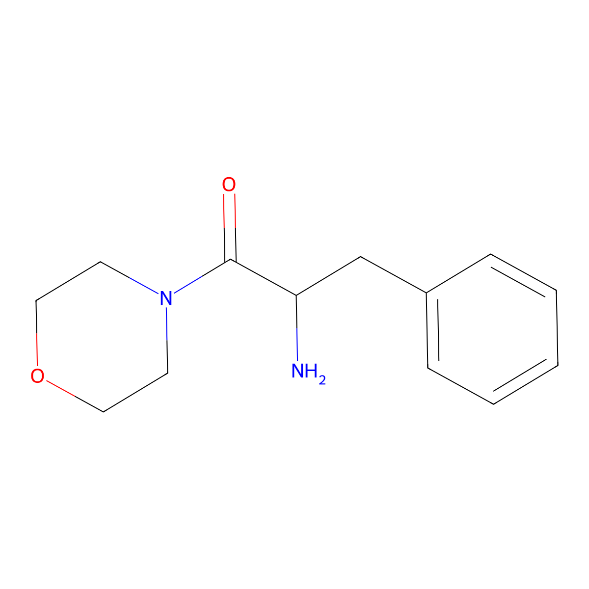 Morpholine, 4-[(2S)-2-amino-1-oxo-3-phenylpropyl]- molecular structure, CAS 141834-13-1