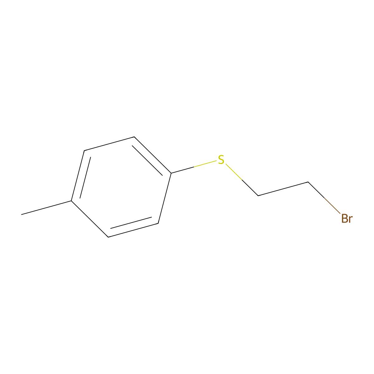 1-[(2-Bromoethyl)sulfanyl]-4-methylbenzene molecular structure, CAS 14184-30-6
