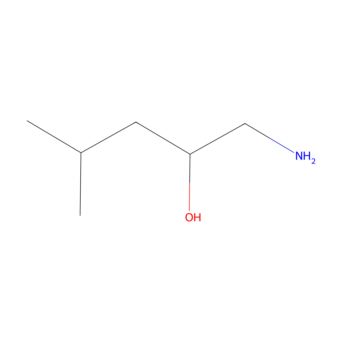(2S)-1-amino-4-methylpentan-2-ol molecular structure, CAS 141846-51-7
