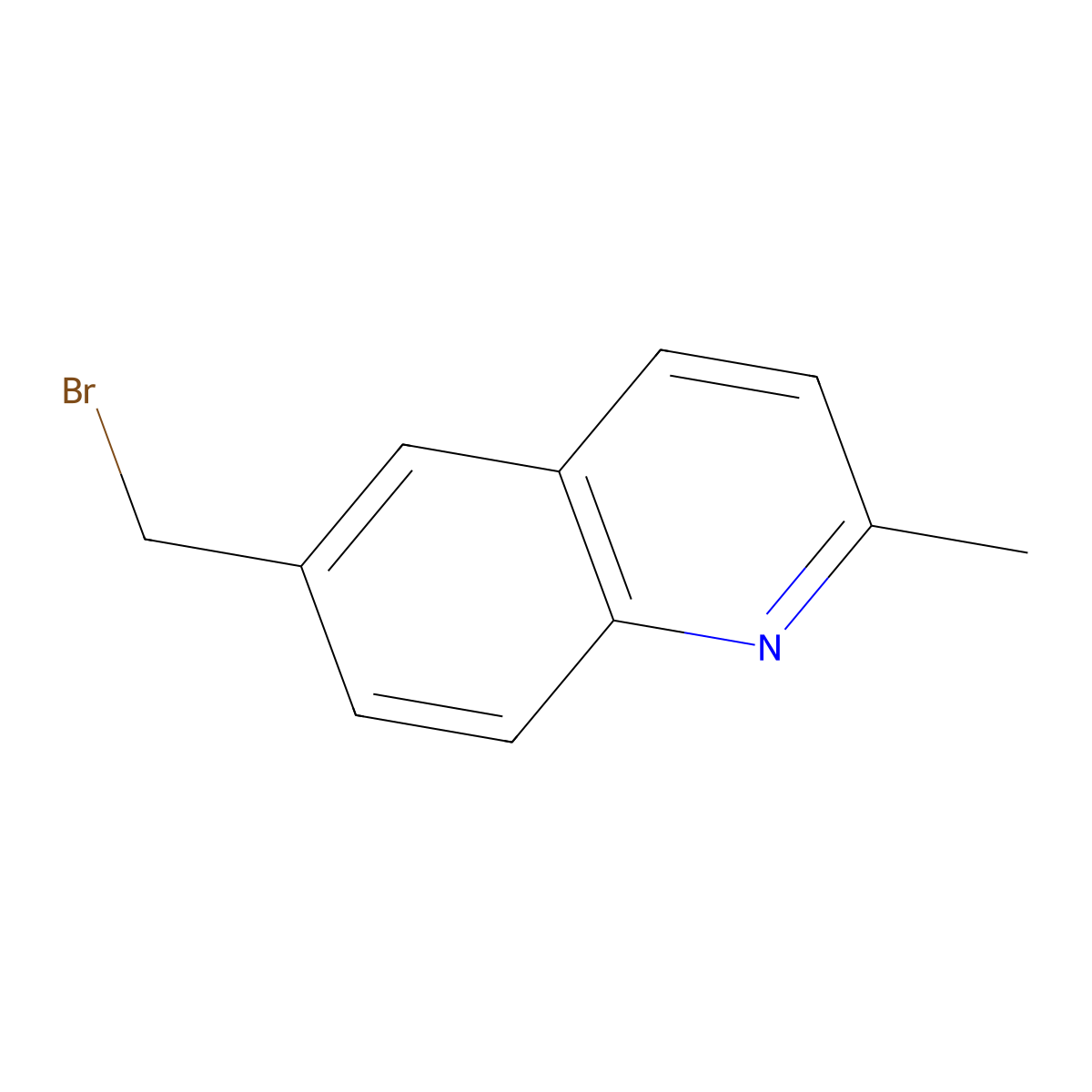 6-(Bromomethyl)-2-methylquinoline molecular structure, CAS 141848-60-4