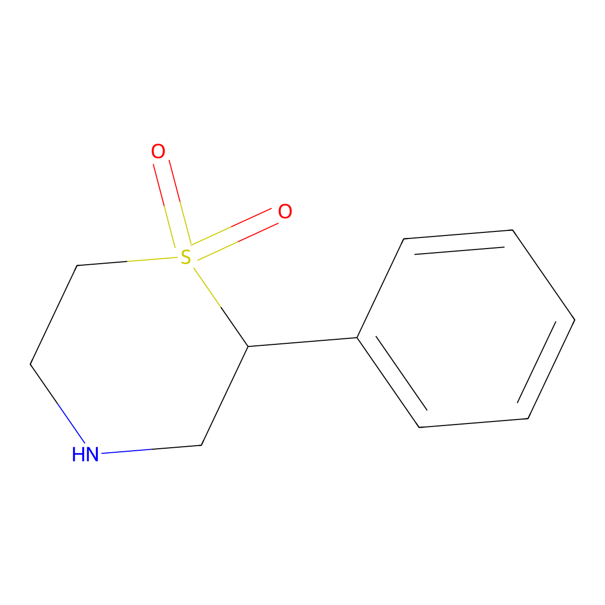 2-Phenyl-1lambda6-thiomorpholine-1,1-dione molecular structure, CAS 141849-49-2