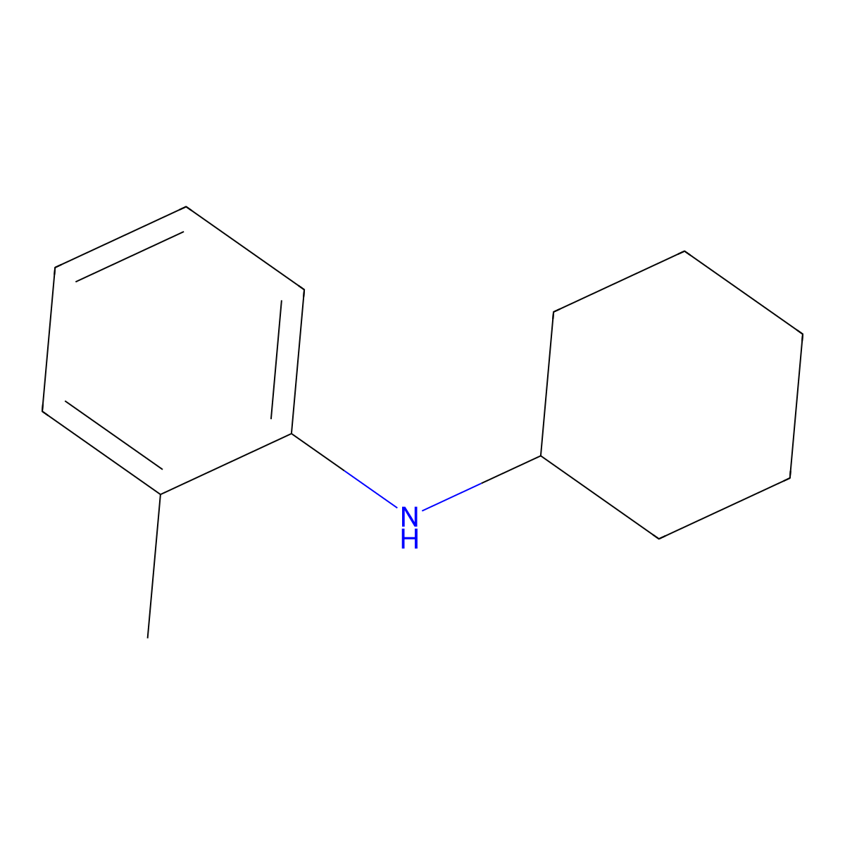 N-cyclohexyl-2-methylaniline molecular structure, CAS 14185-37-6