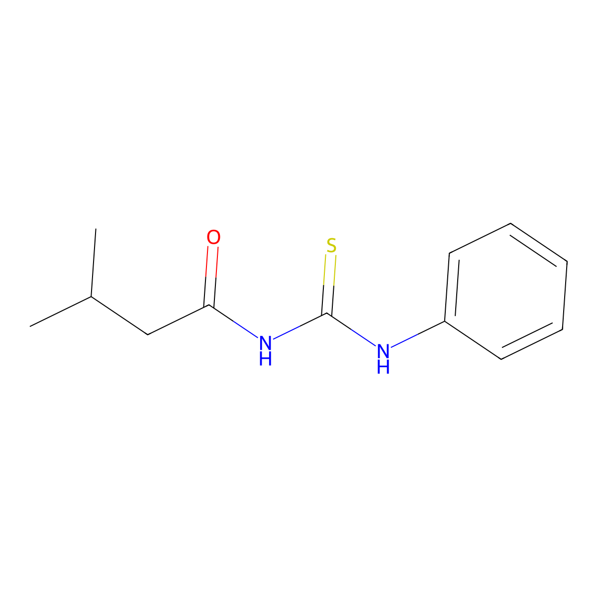 3-methyl-N-(phenylcarbamothioyl)butanamide molecular structure, CAS 14185-53-6