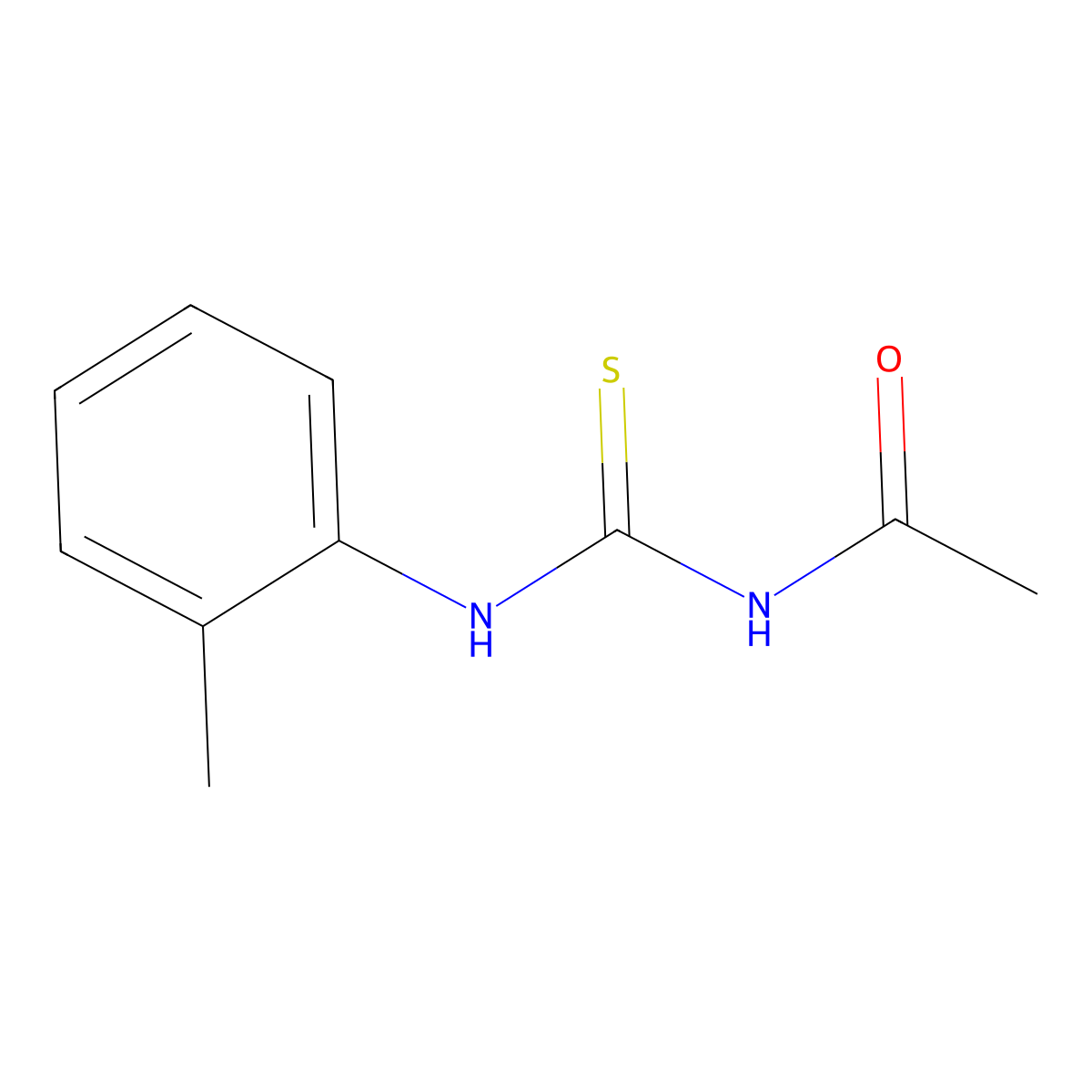N-[(2-methylphenyl)carbamothioyl]acetamide molecular structure, CAS 14185-60-5