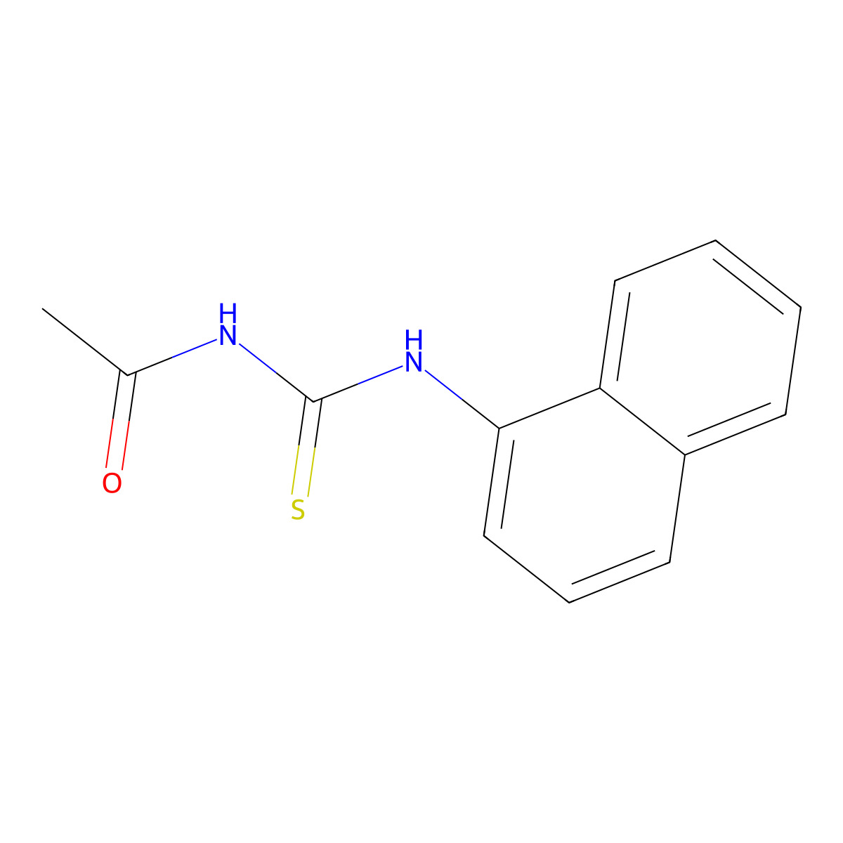 N-(naphthalen-1-ylcarbamothioyl)acetamide molecular structure, CAS 14185-62-7