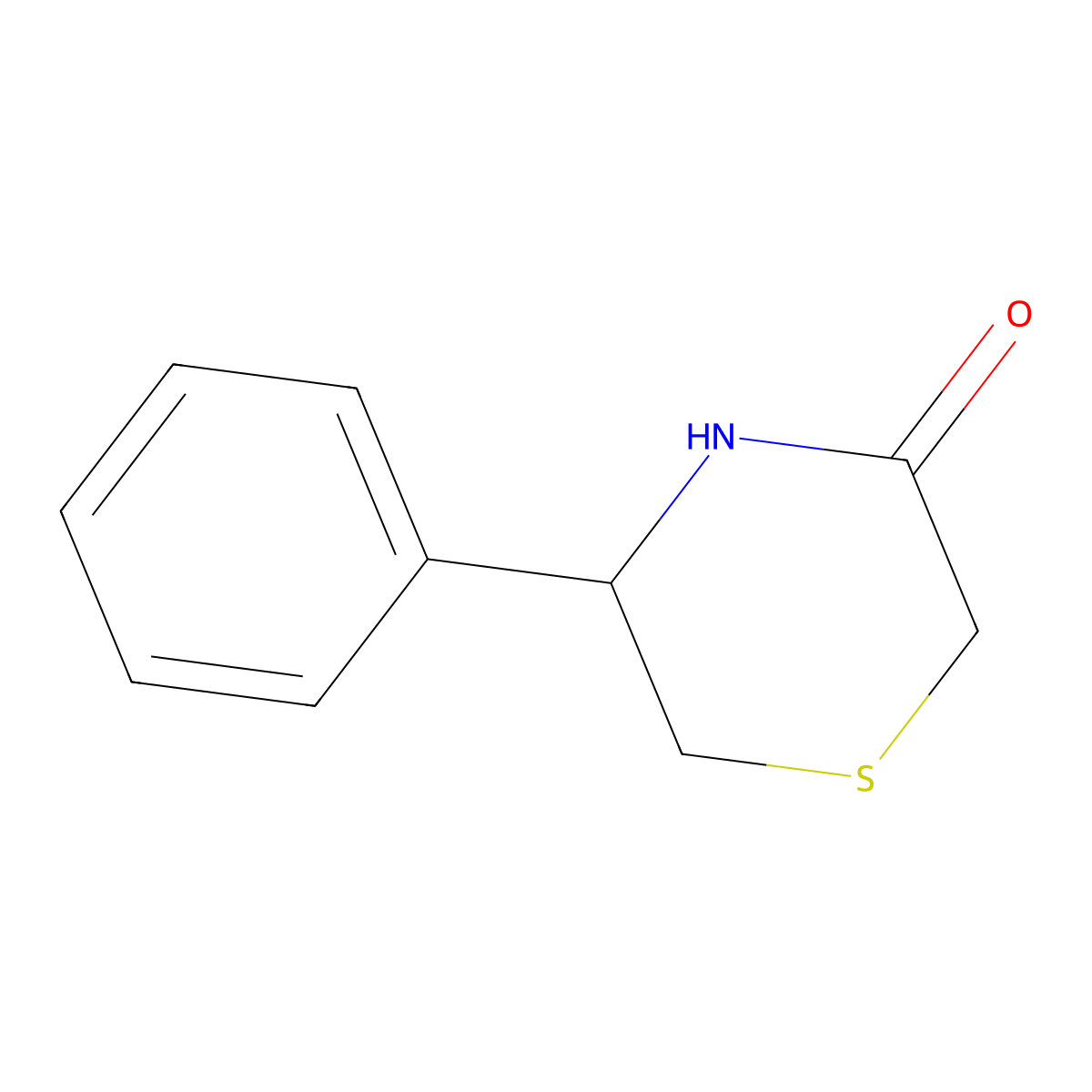 5-Phenylthiomorpholin-3-one molecular structure, CAS 141850-03-5