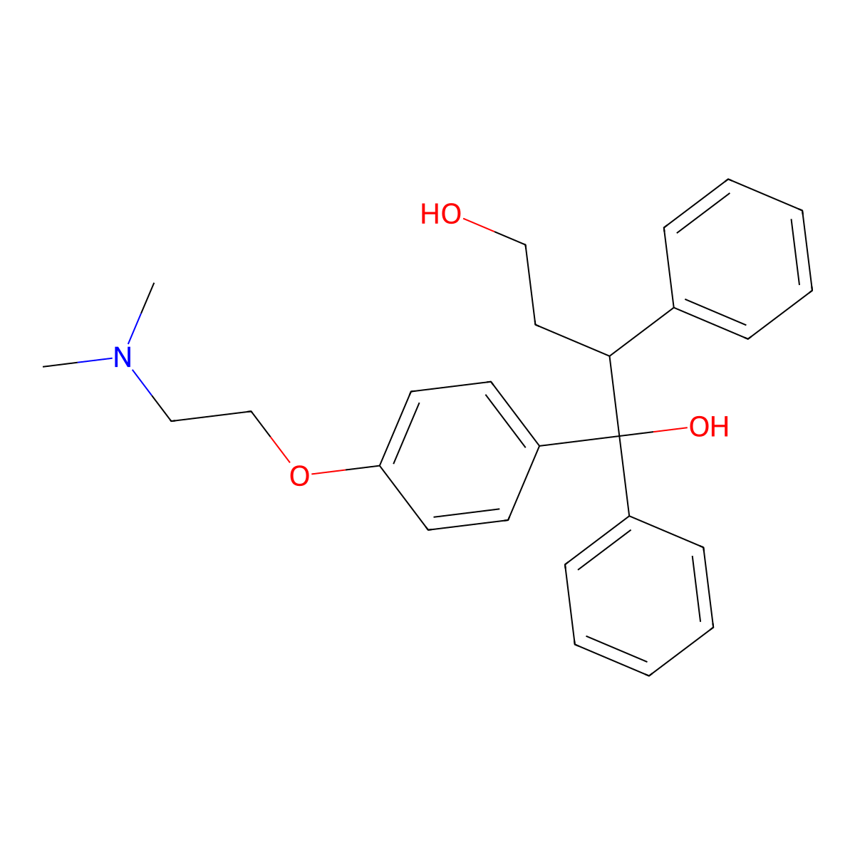 1-[4-[2-(Dimethylamino)ethoxy]phenyl]-1,2-diphenyl-1,4-butanediol molecular structure, CAS 141854-25-3