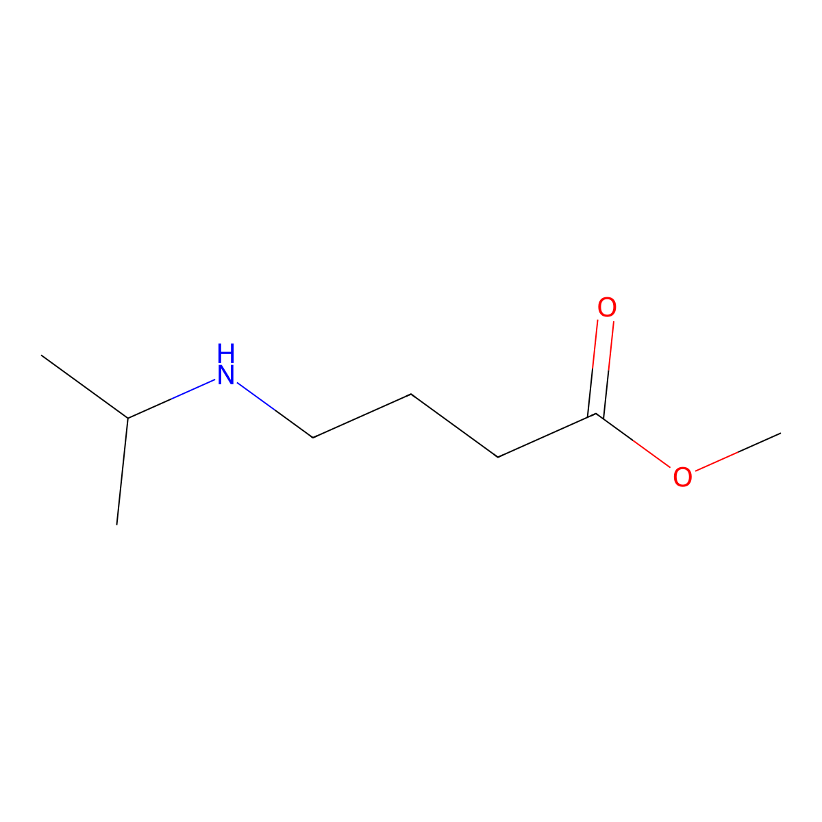 Methyl 4-[(propan-2-yl)amino]butanoate molecular structure, CAS 141854-96-8