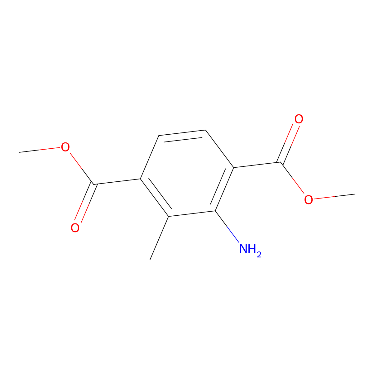 1,4-Dimethyl 2-amino-3-methylbenzene-1,4-dicarboxylate molecular structure, CAS 14186-52-8