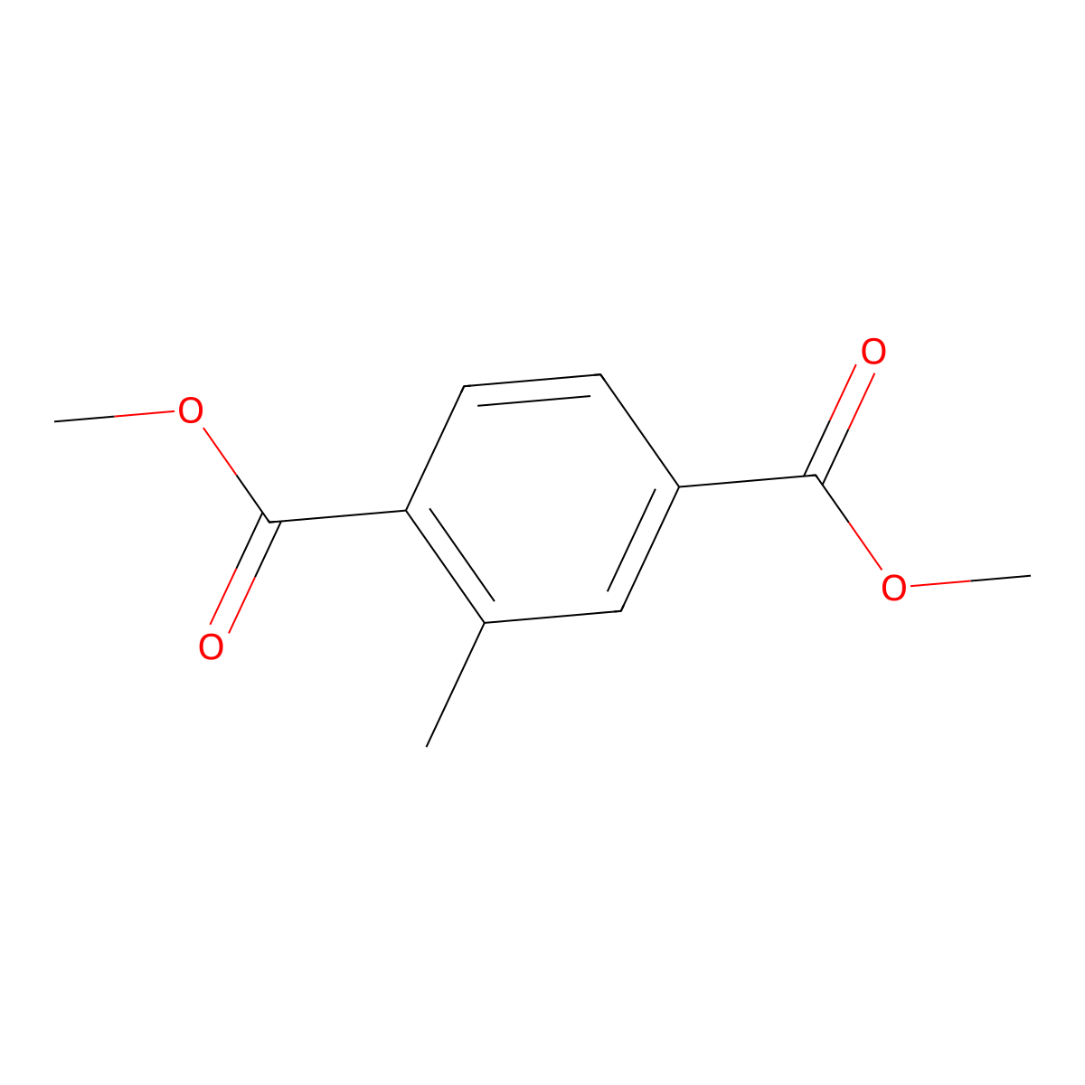 1,4-Benzenedicarboxylic acid, 2-methyl-, 1,4-dimethyl ester molecular structure, CAS 14186-60-8