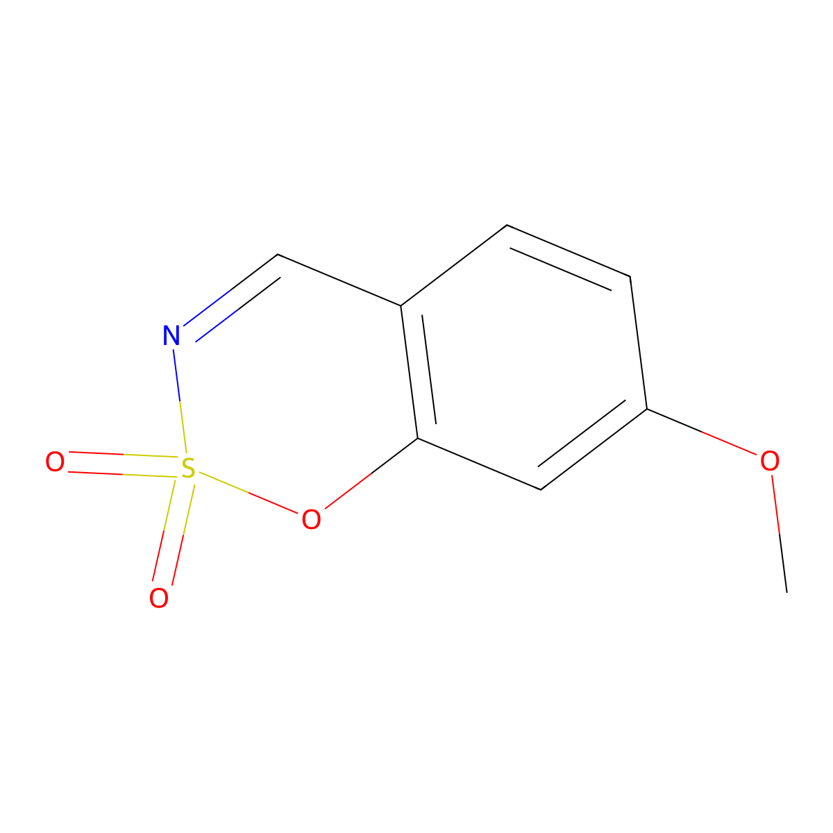 1,2,3-Benzoxathiazine, 7-methoxy-, 2,2-dioxide molecular structure, CAS 1418634-07-7
