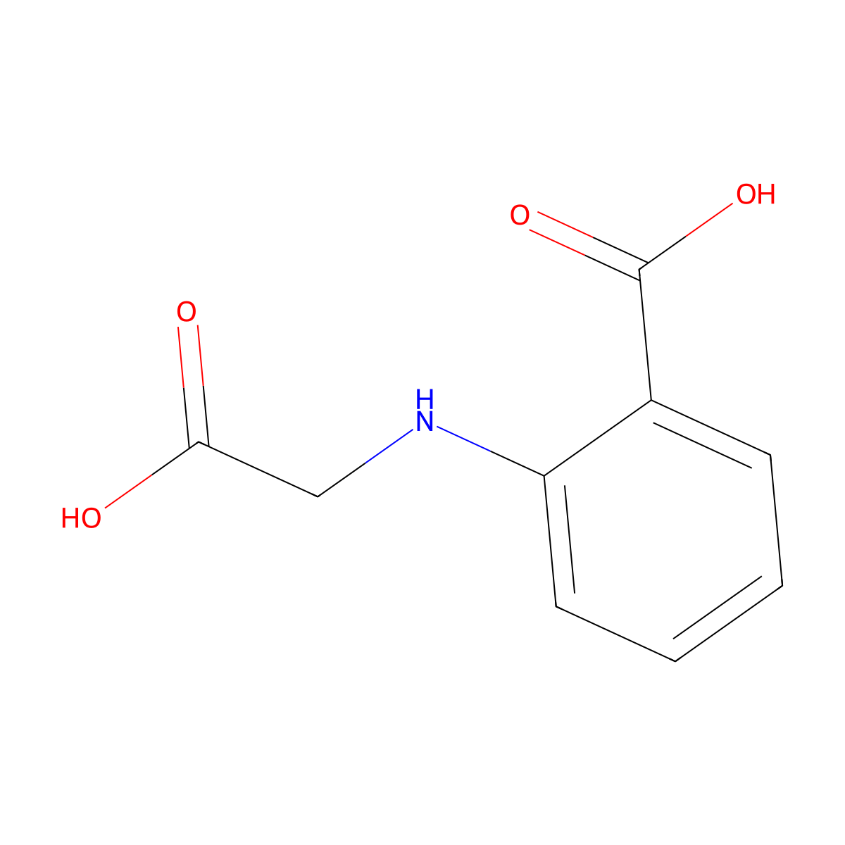 N-(2-carboxyphenyl)glycine molecular structure, CAS 141865-09-0