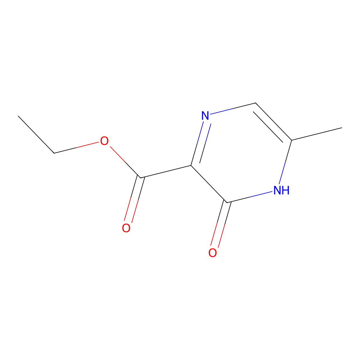 Ethyl 3-hydroxy-5-methylpyrazine-2-carboxylate molecular structure, CAS 141872-22-2