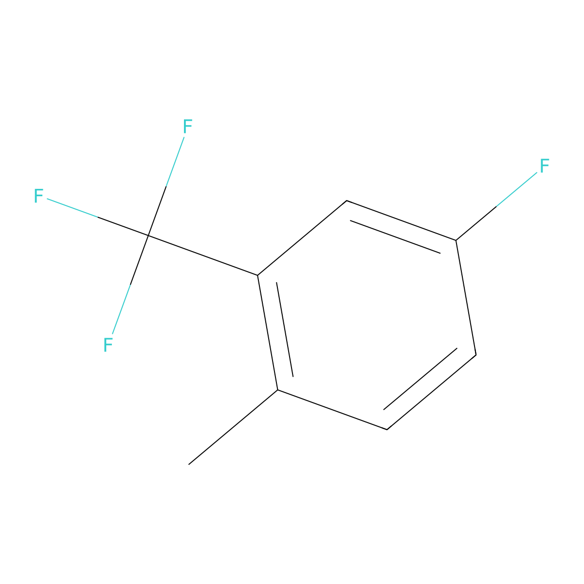 5-Fluoro-2-methyl-trifluoromethylbenzene molecular structure, CAS 141872-92-6