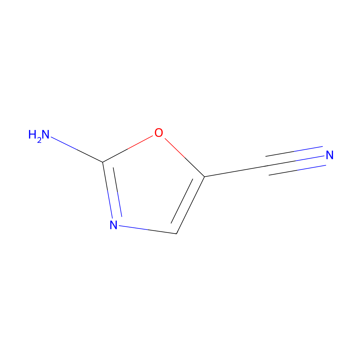 2-Amino-1,3-oxazole-5-carbonitrile molecular structure, CAS 1418740-51-8