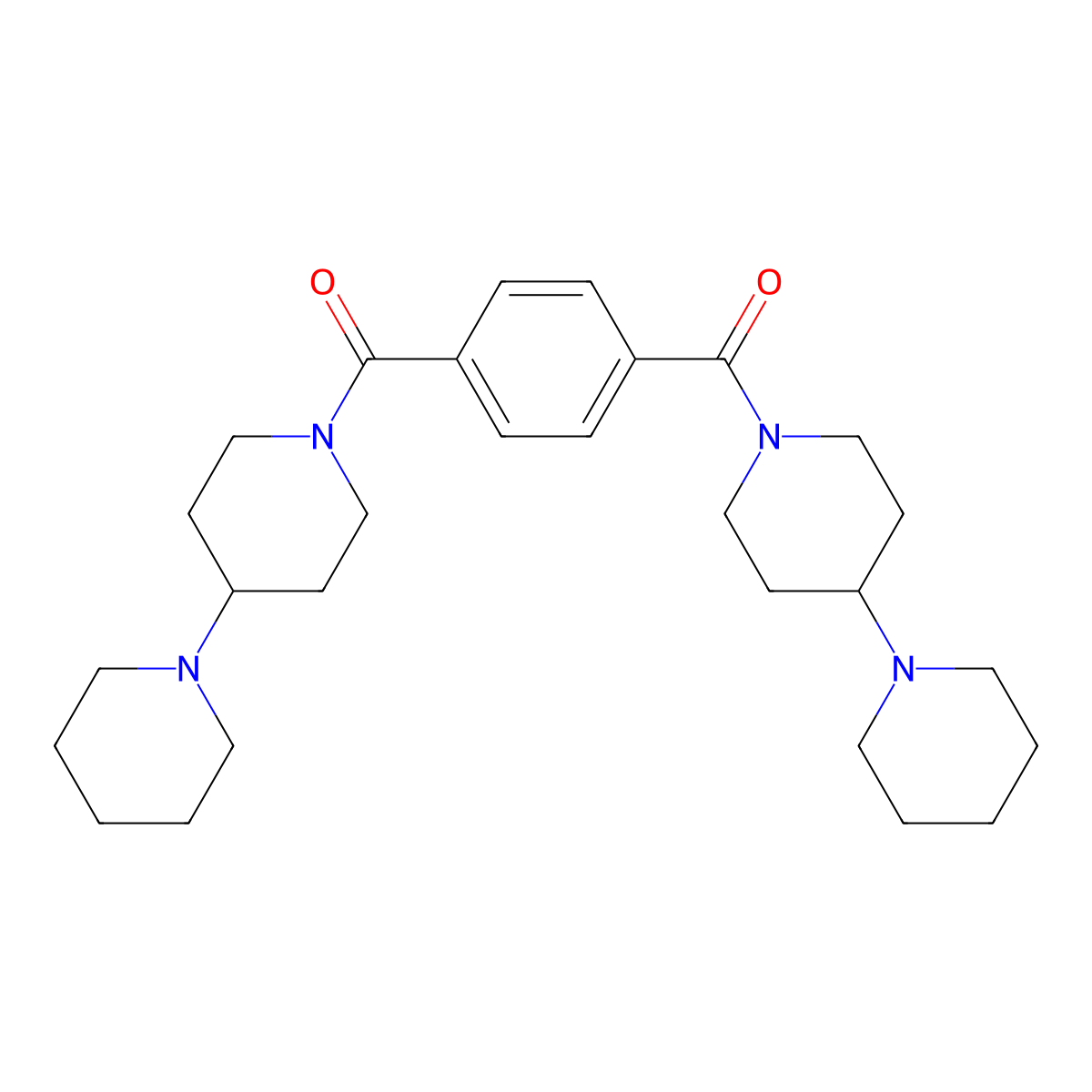 1,4-Phenylenebis(1,4'-bipiperidin-1'-ylmethanone) molecular structure, CAS 1418741-86-2
