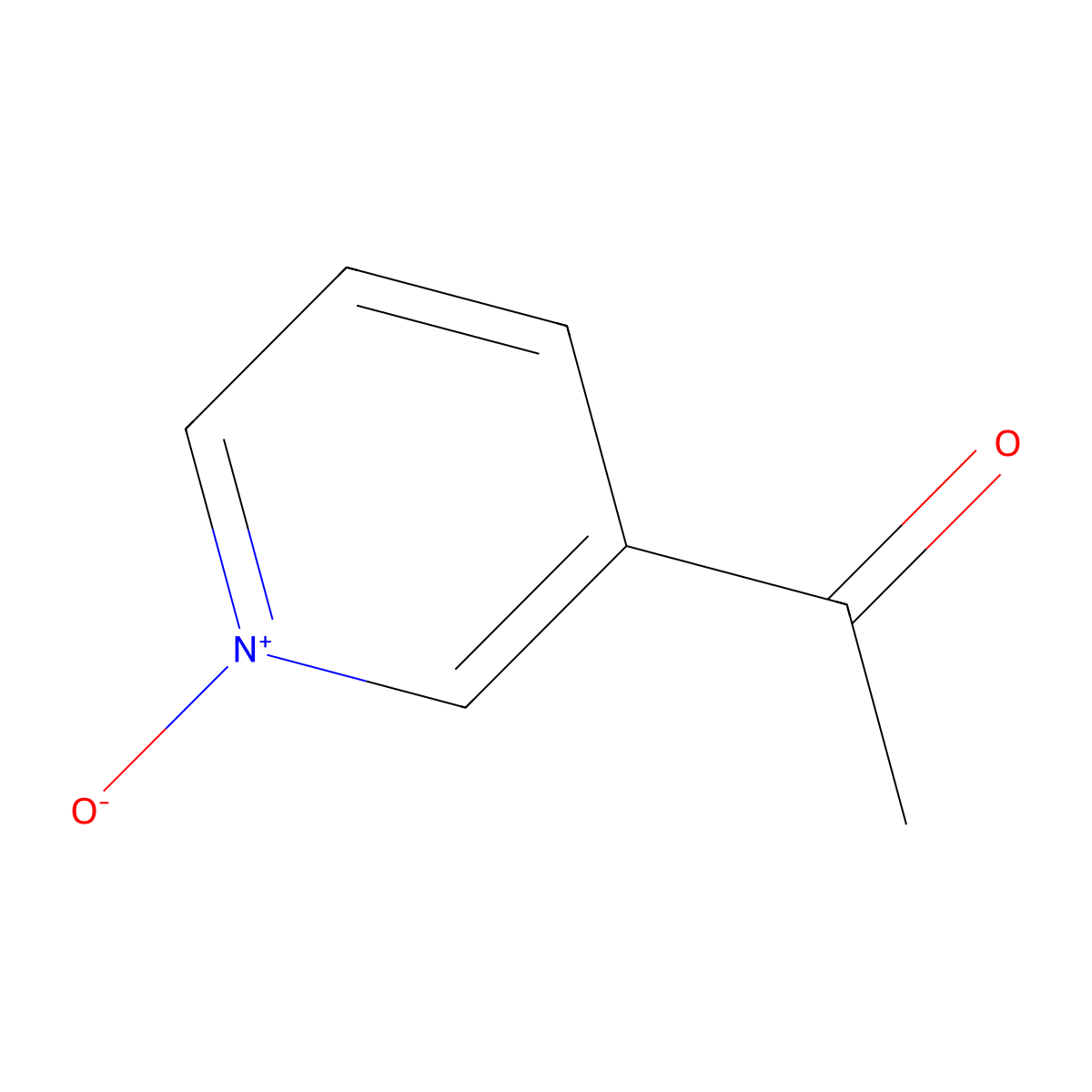 1-(1-Oxido-3-pyridinyl)ethanone molecular structure, CAS 14188-94-4