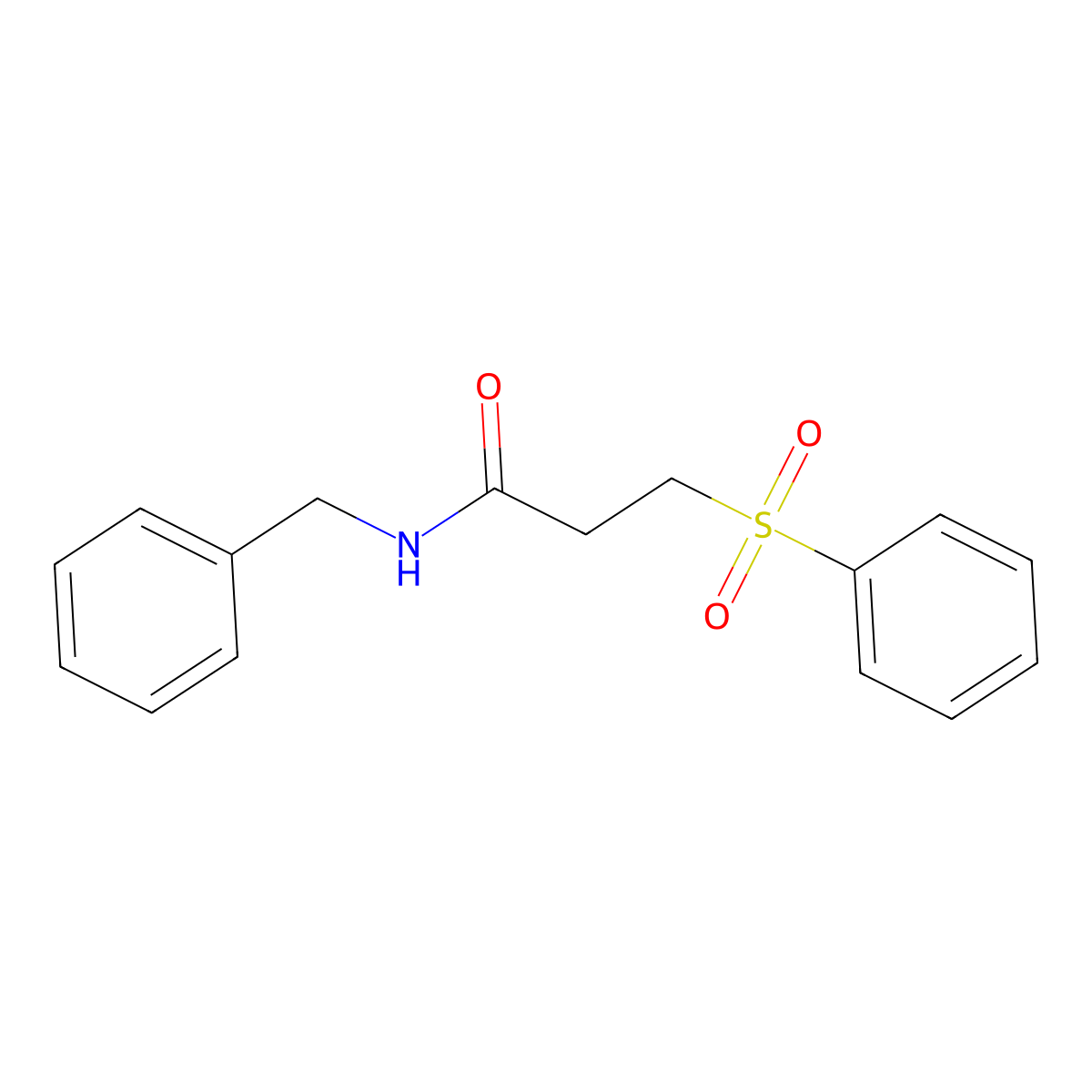 3-(benzenesulfonyl)-N-benzylpropanamide molecular structure, CAS 141884-58-4