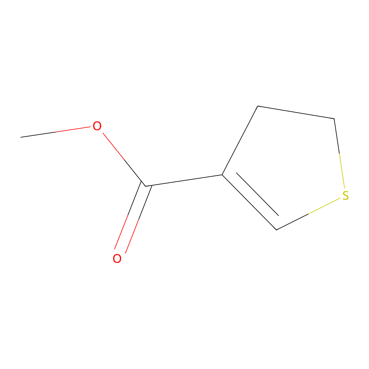 Methyl 4,5-dihydrothiophene-3-carboxylate molecular structure, CAS 14189-41-4