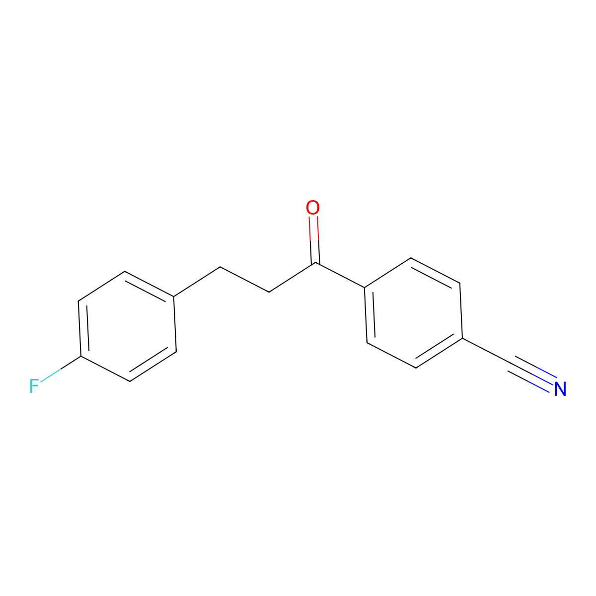 4-[3-(4-Fluorophenyl)propanoyl]benzonitrile molecular structure, CAS 141892-93-5